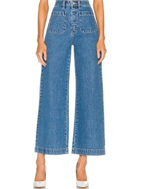 ROLLA'S Sailor Jeans in Ashley Blue: High-Rise Wide-Leg Jeans
